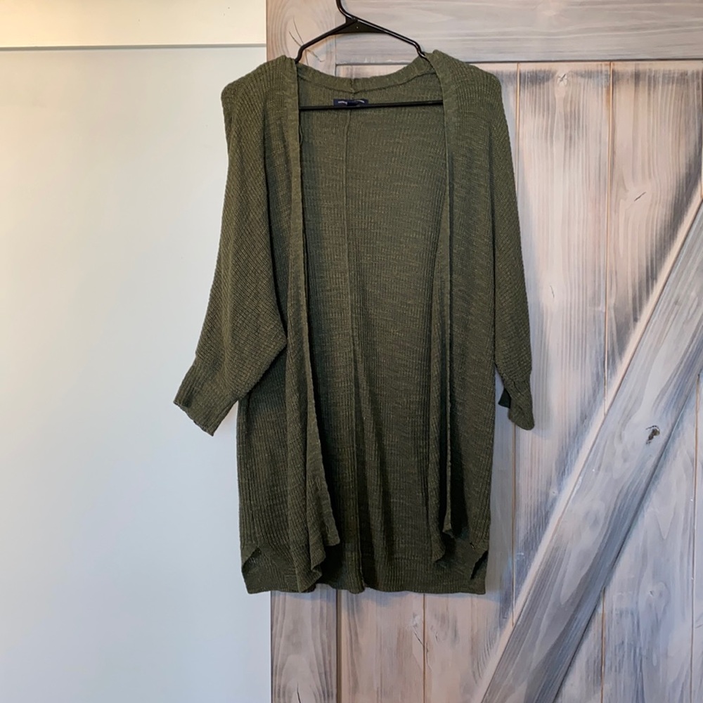 American eagle green button cardigan XS